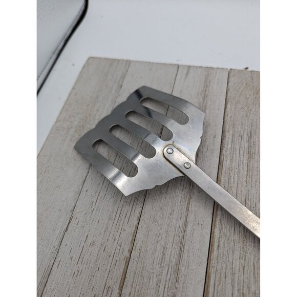 ROYAL BRAND Sharp Cutter Stainless Curved Slotted Spatula Flipper Turner 13 1/4" - Picture 6 of 7